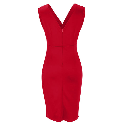 Brenda | Figurbetontes Kleid mit V-Ausschnitt und Schlitz
