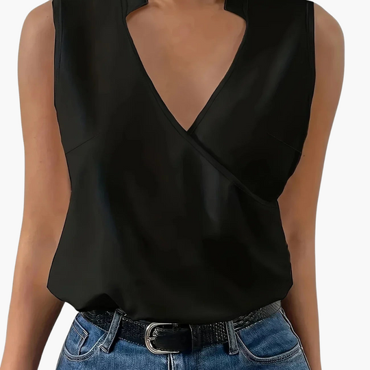 Susanne | Elegant sleeveless wrap top