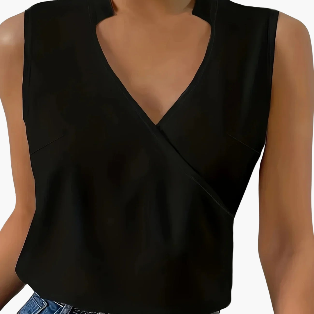 Susanne | Elegant sleeveless wrap top