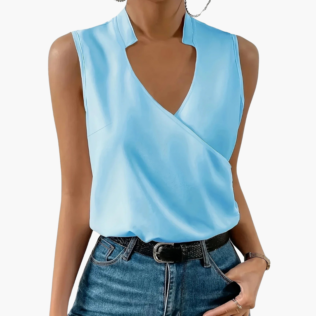 Susanne | Elegant sleeveless wrap top