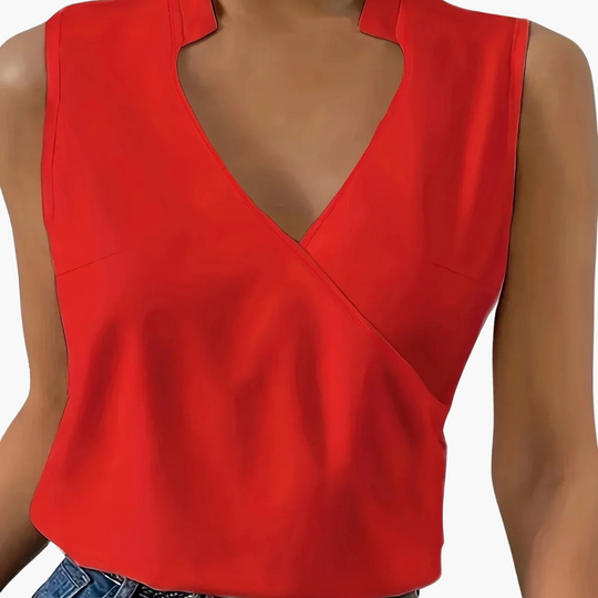 Susanne | Elegant sleeveless wrap top