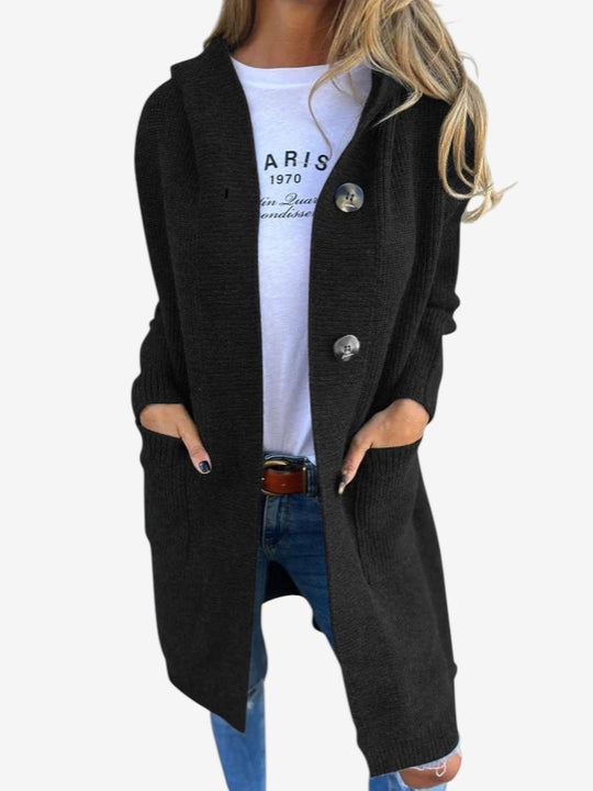 Frida | Eleganter langer Strickcardigan