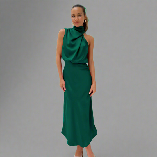 Kunigunde | Elegantes Satin-Maxikleid für besondere Anlässe