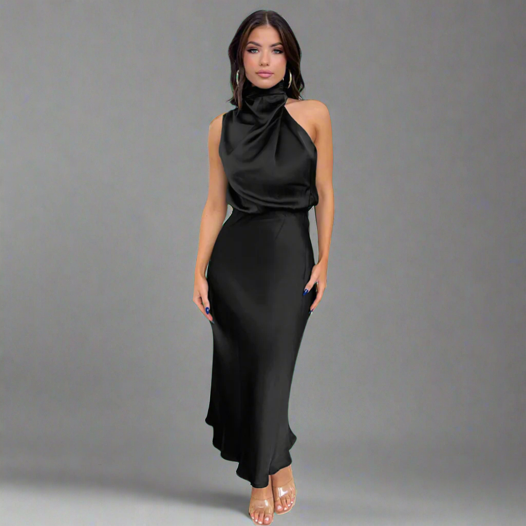 Kunigunde | Elegantes Satin-Maxikleid für besondere Anlässe