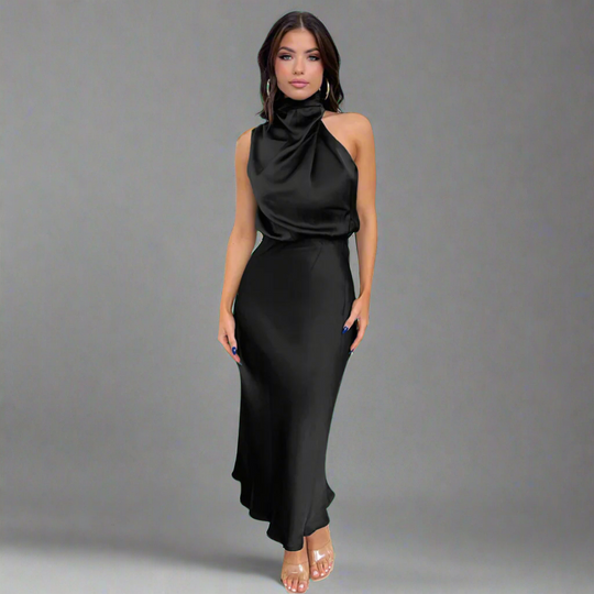 Kunigunde | Elegantes Satin-Maxikleid für besondere Anlässe