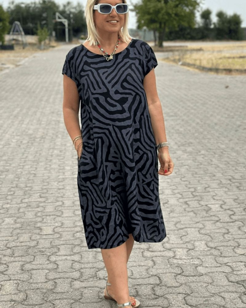 Nelia™| Sommerkleid mit Rundhalsausschnitt