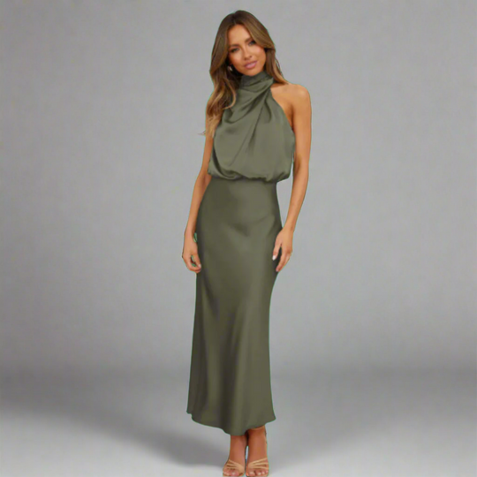 Kunigunde | Elegantes Satin-Maxikleid für besondere Anlässe