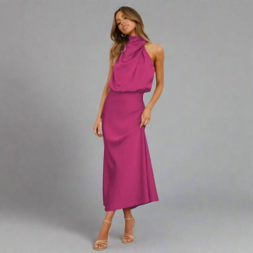 Kunigunde | Elegantes Satin-Maxikleid für besondere Anlässe