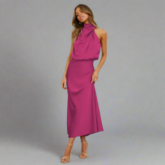 Kunigunde | Elegantes Satin-Maxikleid für besondere Anlässe