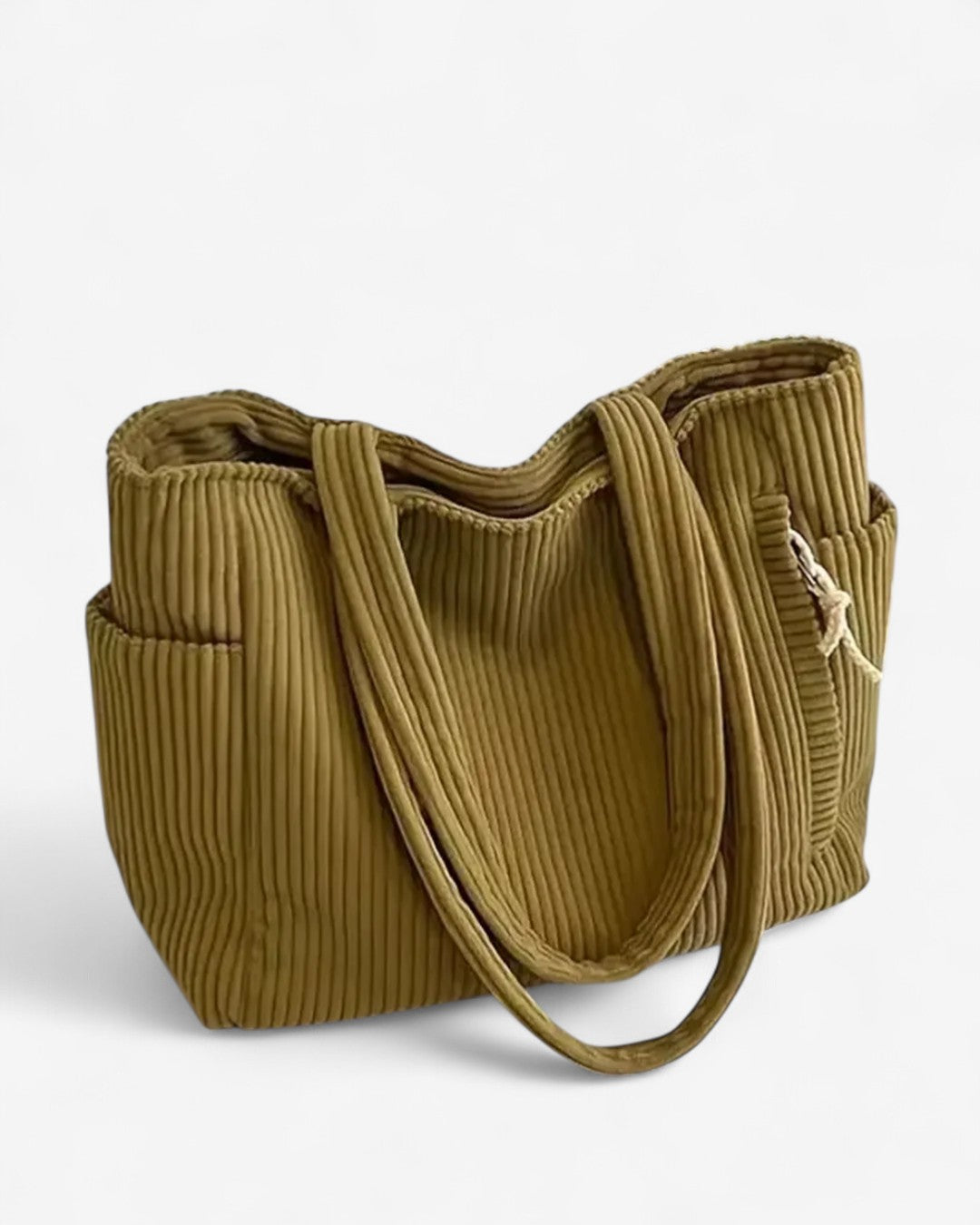 Tilda – Gerippte Tragetasche mit Kordel-Detail