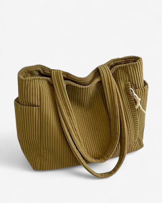 Tilda – Gerippte Tragetasche mit Kordel-Detail