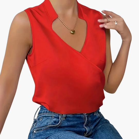 Susanne | Elegant sleeveless wrap top