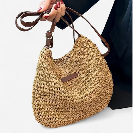 Lena | Handgefertigte Strohtasche