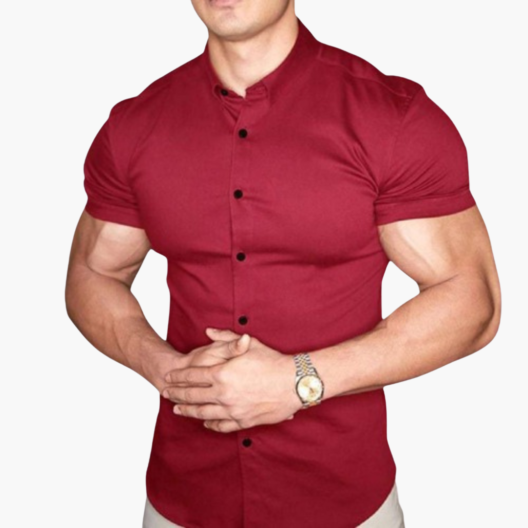 Robin | Herren Kurzarm-Hemd mit Knopfleiste