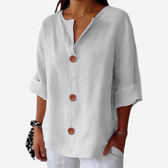 Clara™ | Leinenbluse Casual