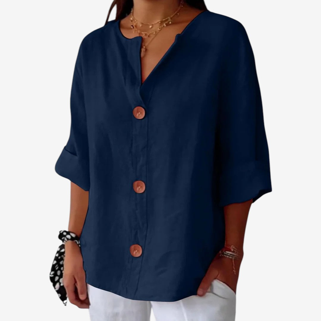 Clara™ | Leinenbluse Casual
