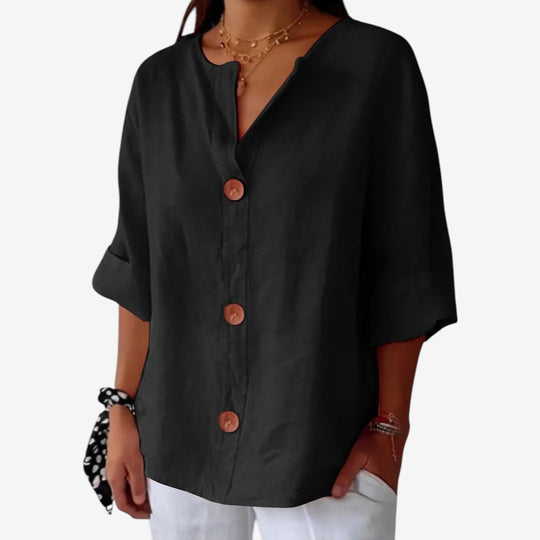 Clara™ | Leinenbluse Casual