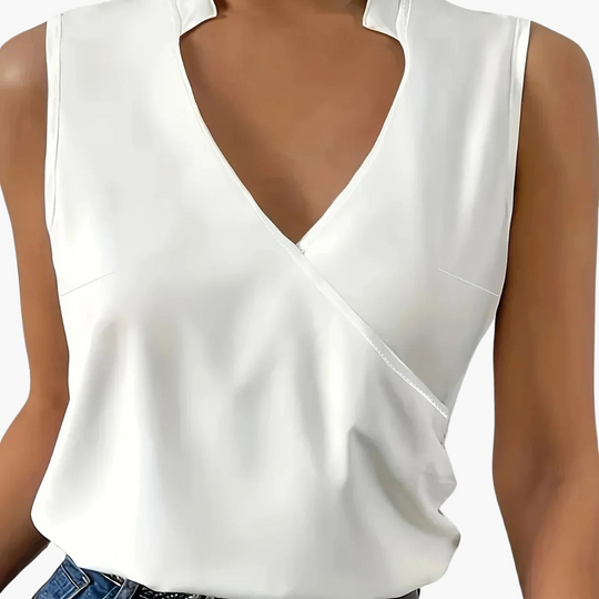 Susanne | Elegant sleeveless wrap top