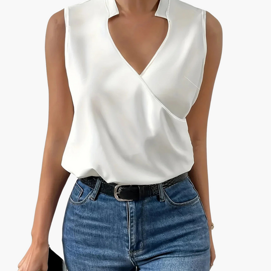 Susanne | Elegant sleeveless wrap top
