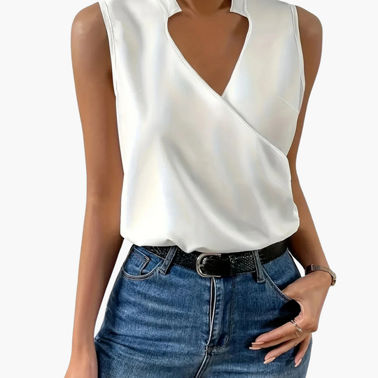 Susanne | Elegant sleeveless wrap top