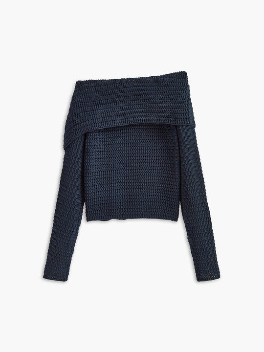 Sienna | Asymmetric knit top with breasts