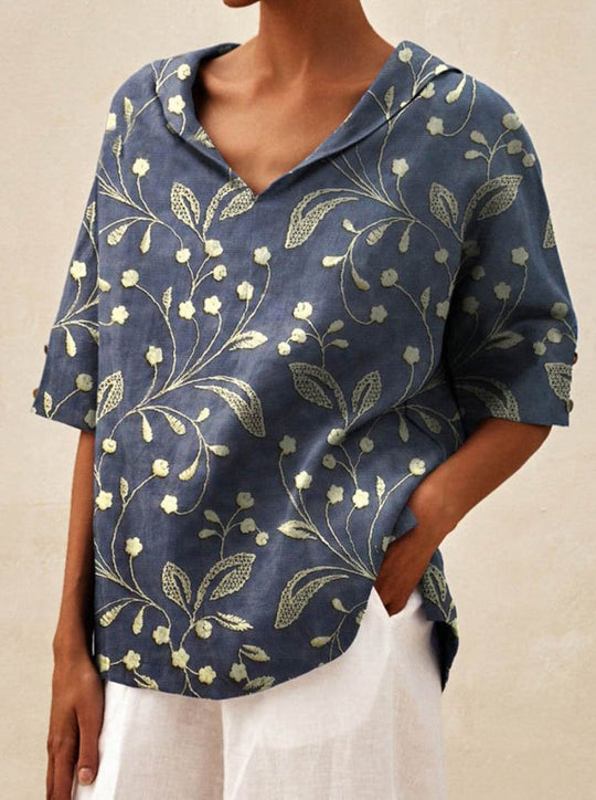 Bettina | Elegantes Leinen-Top 1+1 Gratis