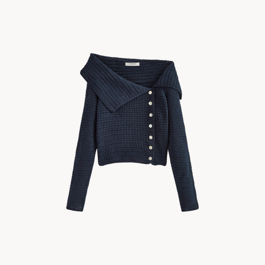 Sienna | Asymmetric knit top with breasts