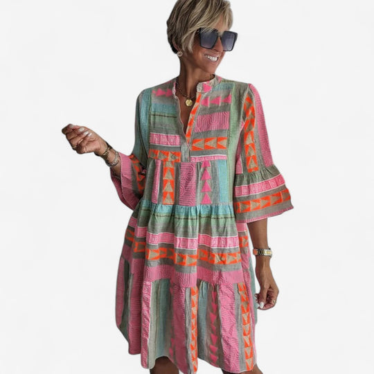 Juliane – Boho-Stufen-Swingkleid