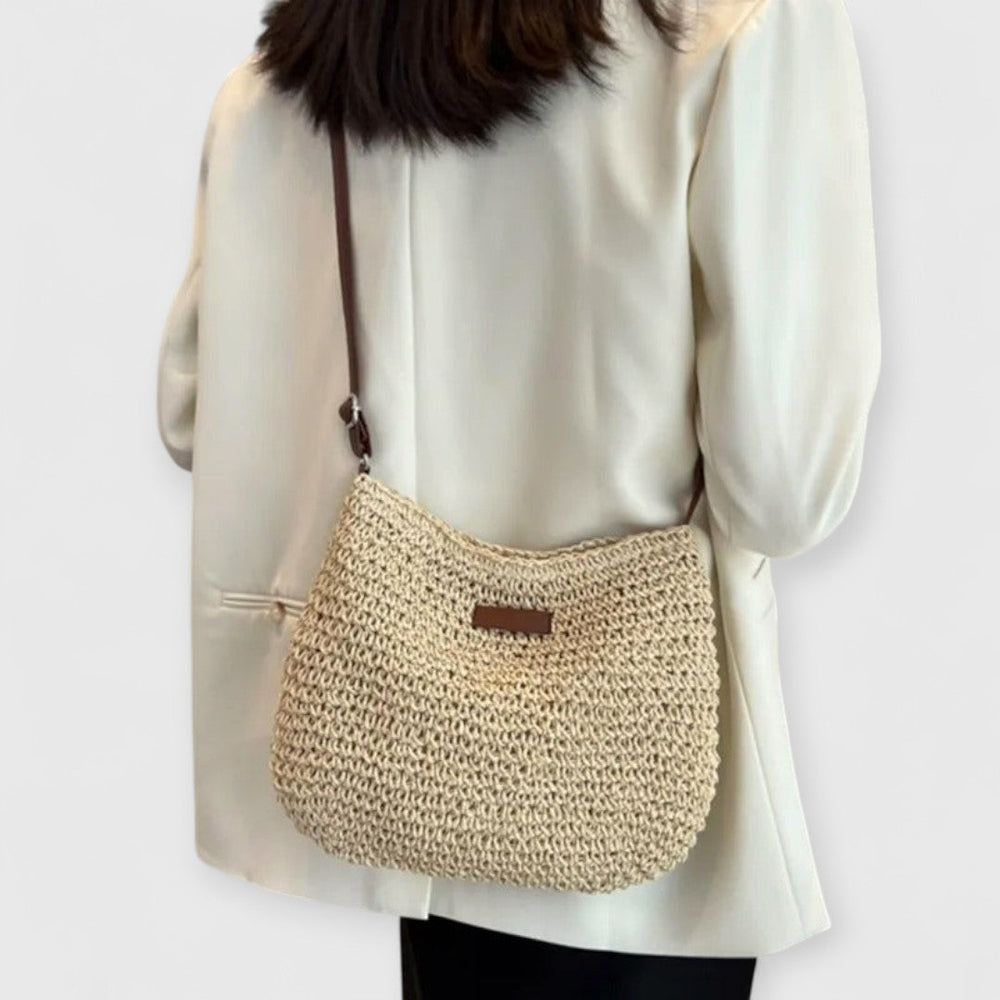 Lena | Handgefertigte Strohtasche