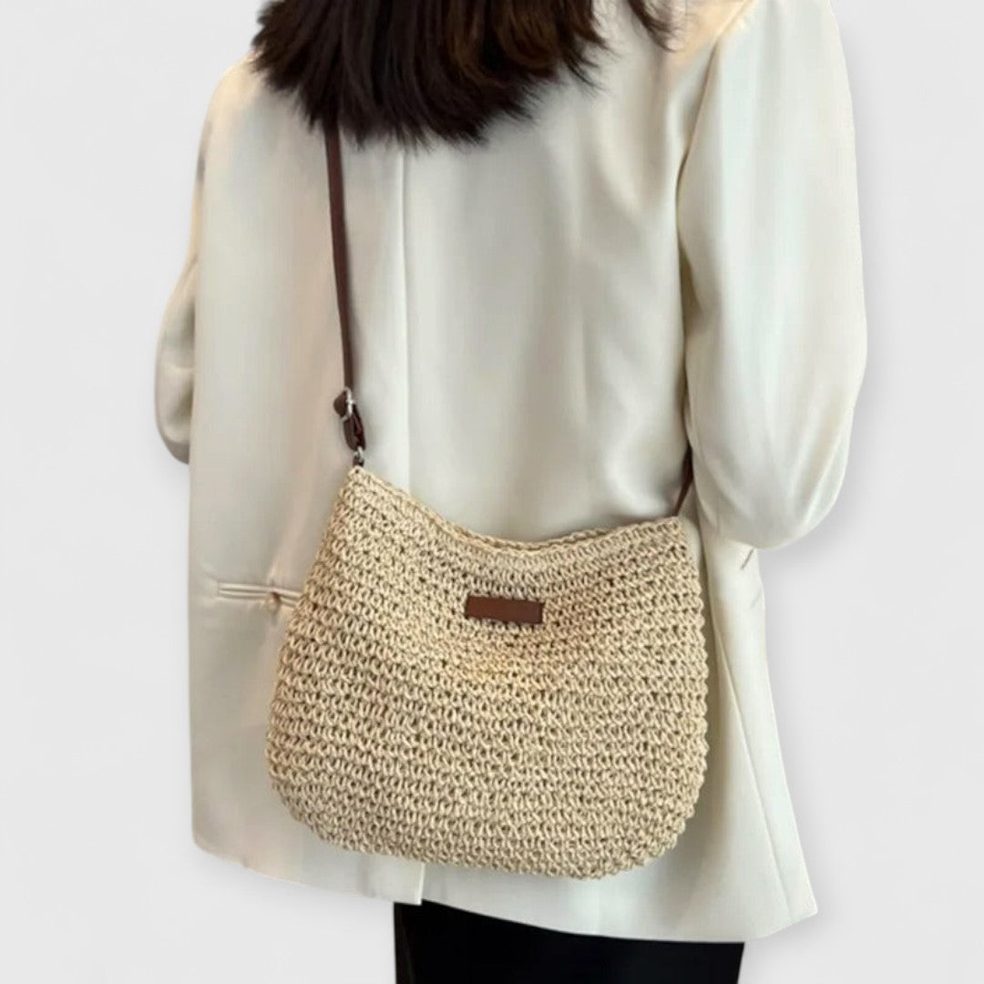 Lena | Handgefertigte Strohtasche
